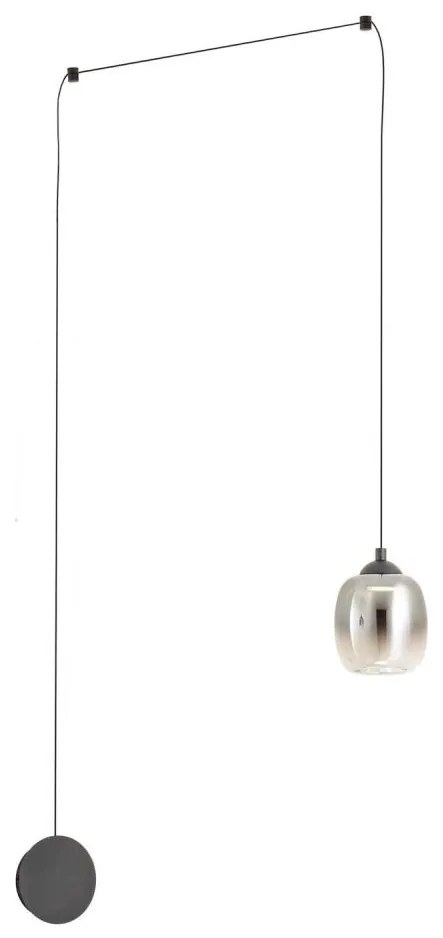 Redo 01-3484 - Lampada da parete LED KHADI LED/6W/230V CRI90 Ø12 cm nero/fumé