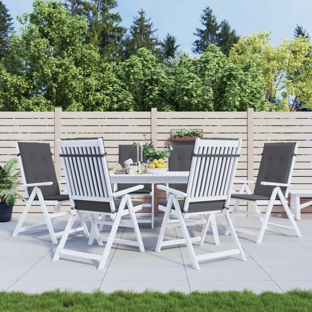 Cuscini Per Sedie 6 Pz Antracite 120x50x3 Cm İn Tessuto /