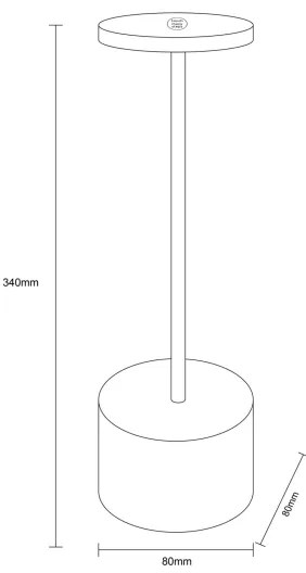 Globo 21019N - Lampada da tavolo dimmerabile POLINA LED/1,2W/3,7V