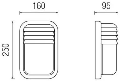 K9 16X25Cm Con Griglia 60W E27