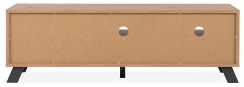 Mobile Porta TV 2 Cassetti E Anta Con Vani A Giorno Rovere Antracite Medan56A