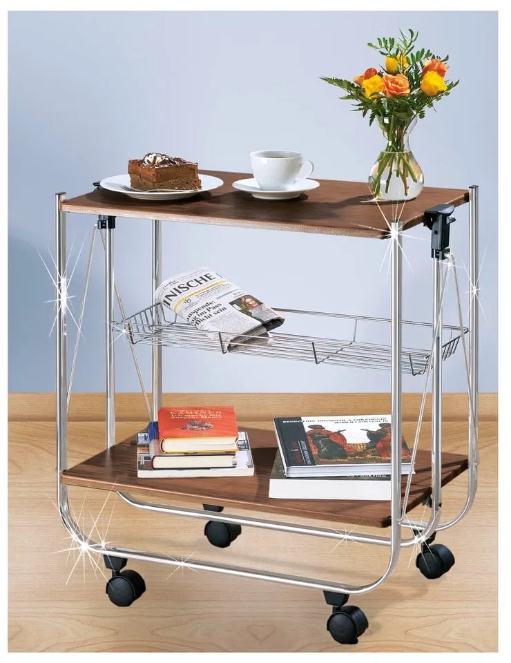 Tavolo da portata mobile in noce Deluxe - Wenko