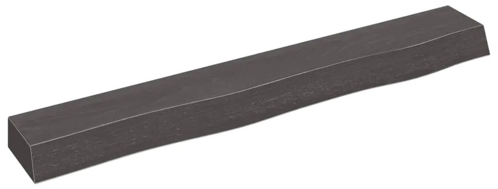 Ripiano muro marrone scuro 80x10x6 cm massello rovere trattato