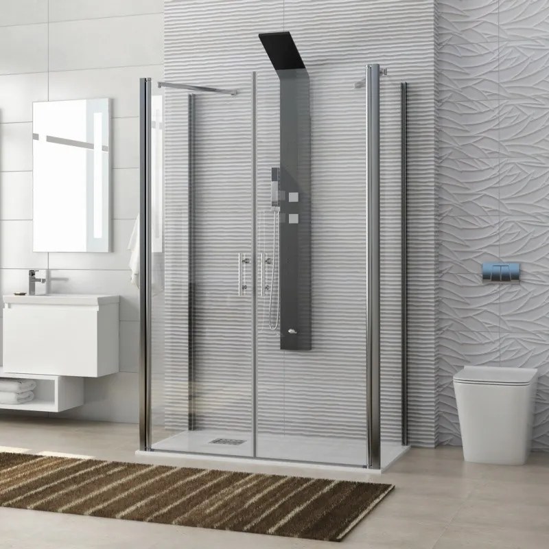Box doccia 3 lati 70x160x70 apertura saloon modello K3-SALOON - KAMALU