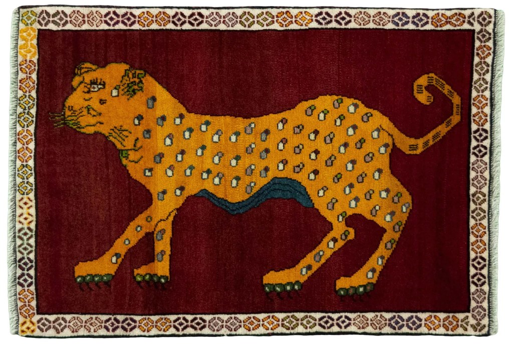 Gabbeh Tappeto persiano 90x130 Rosso (Iran) Annodato A Mano