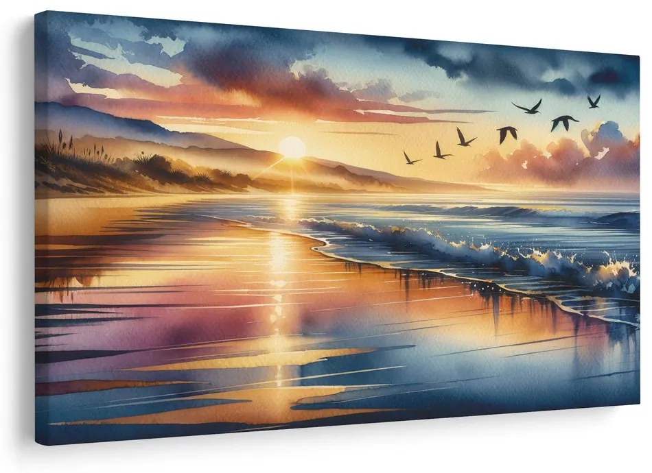 Quadro su tela – Spiaggia al tramonto