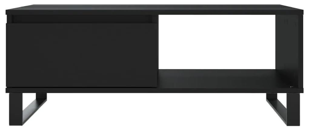 Tavolino da salotto nero 90x60x35 cm in legno multistrato