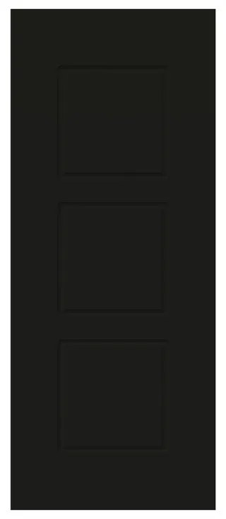 Pannello per porta d'ingresso P012 pellicolato pvc nero L 92  x H 210.5 cm, Sp 6 mm apertura reversibile