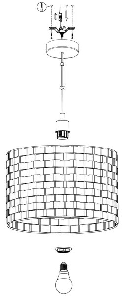 Eglo 99524 - Lampadario a sospensione con filo MARASALES 1xE27/40W/230V diametro 38 cm