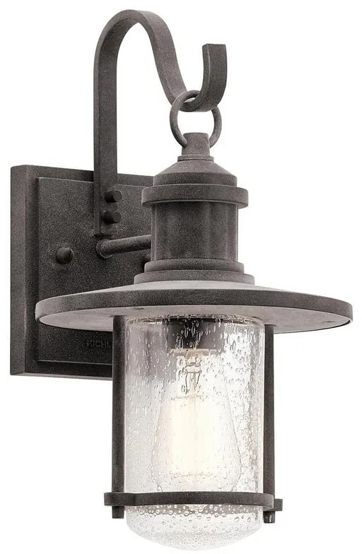 Applique classico chic da esterno KL-RIVERWOOD2-M grigio IP44 1X E27 ELSTEAD