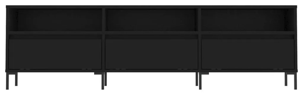 Mobile porta tv nero 150x30x44,5 cm in legno multistrato