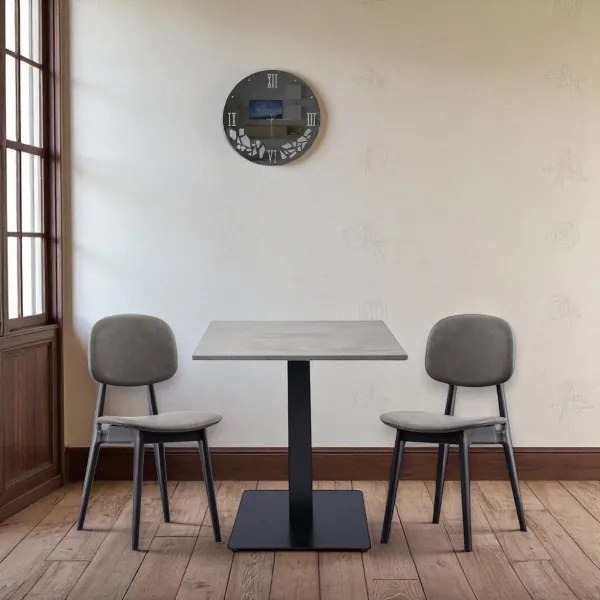 Orologio da parete D65 cm rotondo in vetro specchiato fumé decori grigi - HILDI