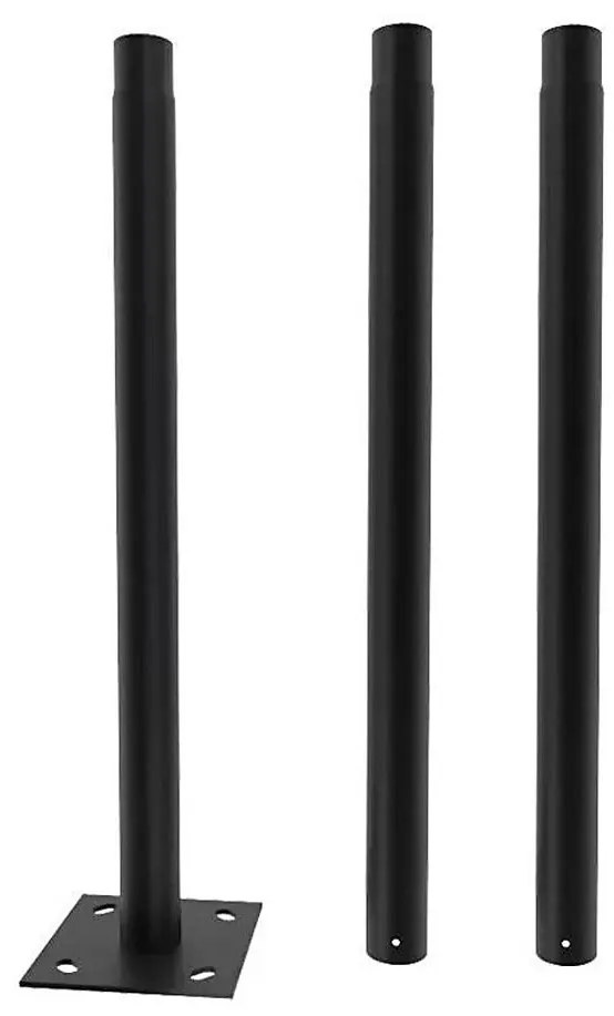 Asta metallica con supporto per lampada solare 3 m