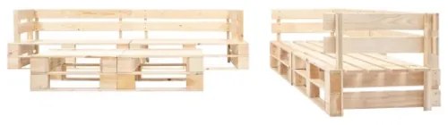 Set Divani da Giardino con Pallet 6 pz in Legno Naturale