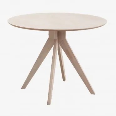 Tavolo Da Pranzo Rotondo Ø100 Cm In Legno Sekiz Marrone Frassino - Sklum