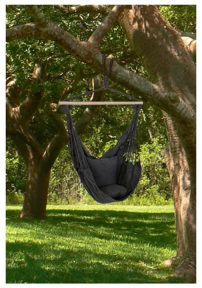 Poltrona da giardino imbottita nera Tobago - Garden Pleasure