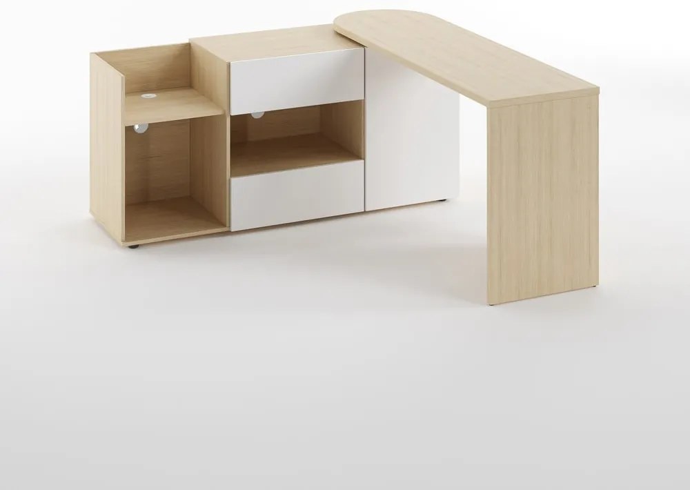 Tavolo da lavoro con piano in rovere 48x159 cm Tango - TemaHome