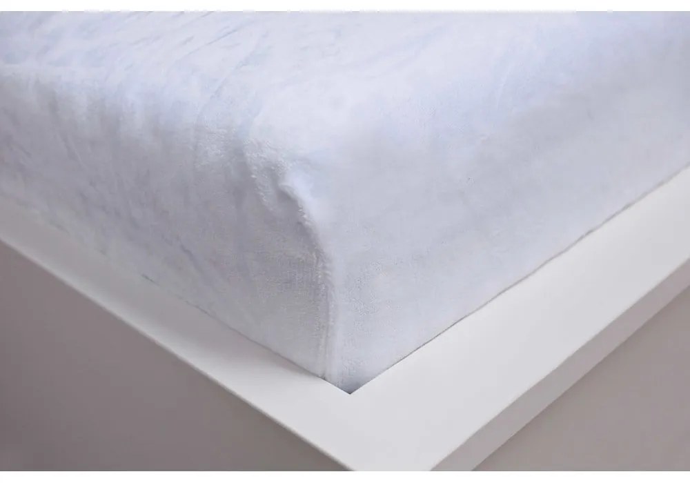 Foglio di microflanella elasticizzato bianco 180x200 cm - Jerry Fabrics