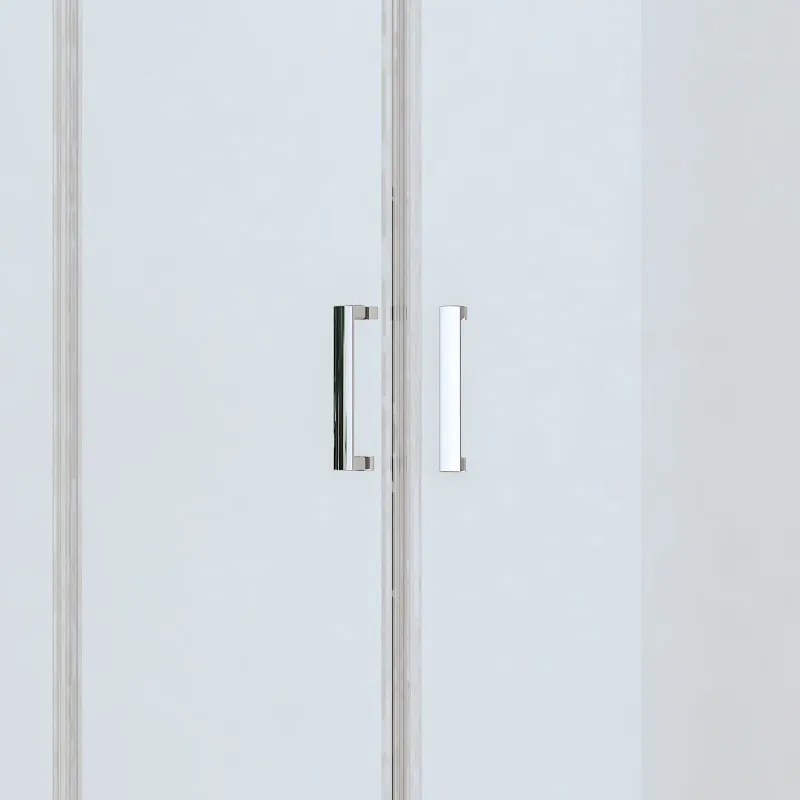 Kamalu - Box doccia basso 80x80cm semicircolare altezza 170cm | CHIARA CURV-Q