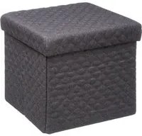 Pouf contenitore pieghevole grigio scuro 31x31 cm