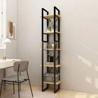 Libreria a 5 Ripiani 40x30x175 cm in Legno di Pino cod mxl 24788