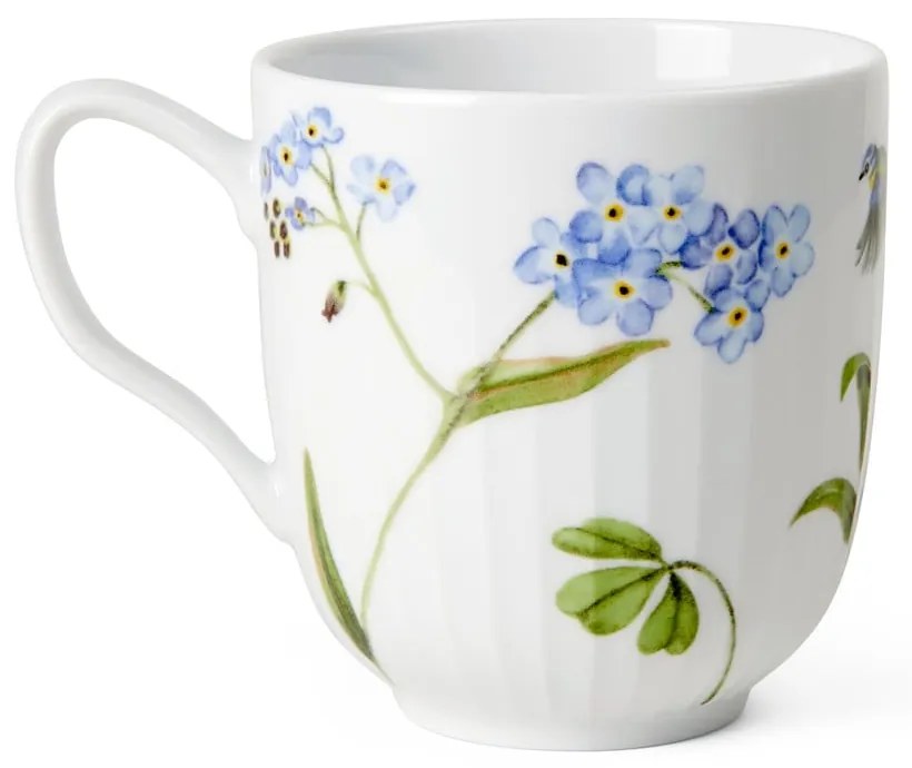 Tazza bianca in porcellana con motivo floreale 330 ml Hammershøi Summer - Kähler Design