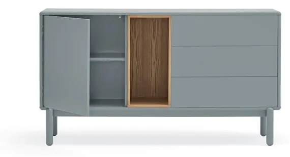 Cassettiera bassa blu-grigio 140x76 cm Corvo - Teulat