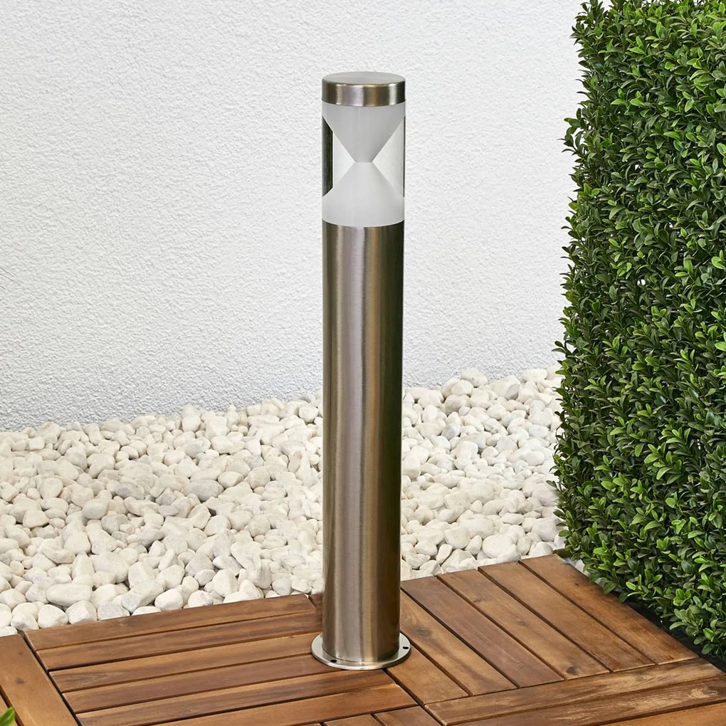Lindby Lampione a LED Fabrizio, altezza 56 cm, acciaio inox