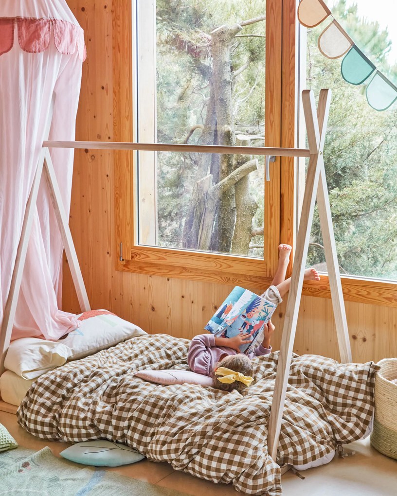 Kave Home - Coprimaterasso per lettino Jasleen 100% cotone (GOTS) 70 x 140 cm