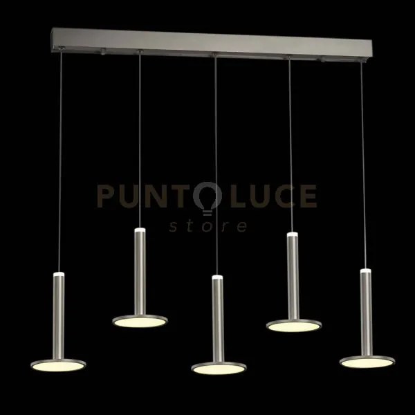 Tua, lampada a sospensione, nichel satinato, led/45w 4050lm 3000k d...