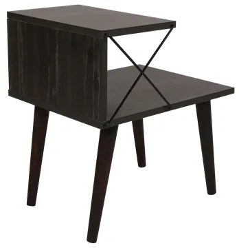 Comodino CROSS 55x50 cm marrone