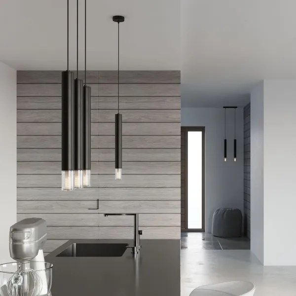 Sollux SL.0961 - Lampadario su filo VIZIER 2xG9/40W/230V nero