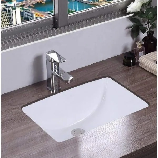 REA-U6653 - Lavabo ad incasso ADELA 33x46 cm ceramica/bianco lucido