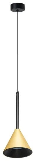 Lampadario a sospensione con filo CONE 1xGU10/10W/230V oro/nero