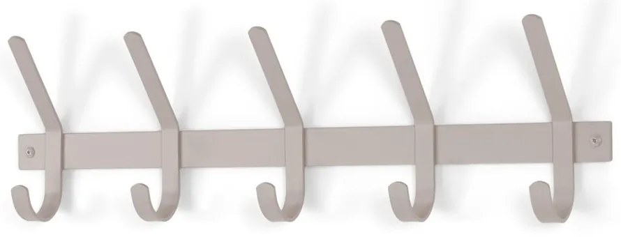 Appendiabiti da parete in metallo grigio-beige Dexter - Spinder Design