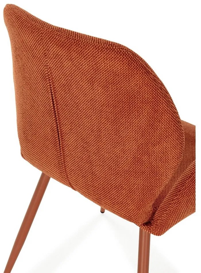 Set di sedie da pranzo color terracotta in imbottito 2 pz Ansu – Marckeric