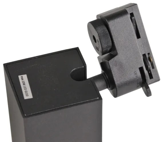 Faretto per sistema a binario SQUARE 1xGU10/10W/230V nero