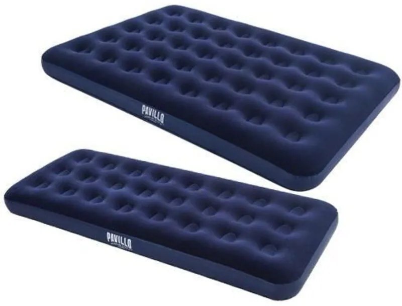 67004 materassino letto matrimoniale Airbed blu floccato plus 203x183xh22cm gonfiabile