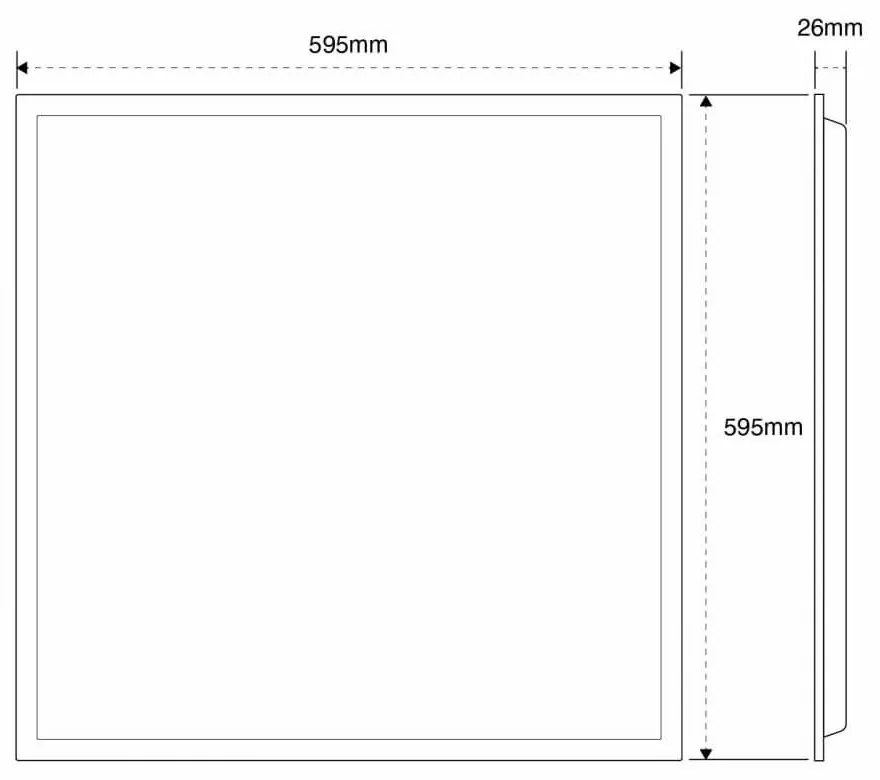 Pannello LED a Sospensione 60x60 48W, 110lm/W, No Flickering Colore Bianco Freddo 5.700K