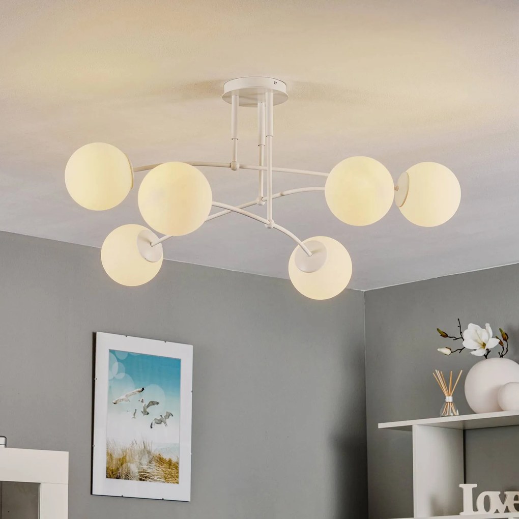 EMIBIG LIGHTING Plafoniere Pregos 6, 6 luci in bianco