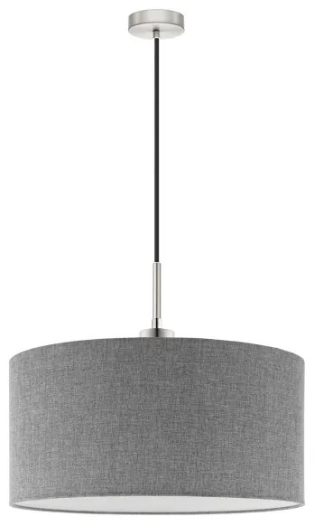 Eglo - Lampadario LED a cavo TUNJA 1xE27/60W/230V grigio