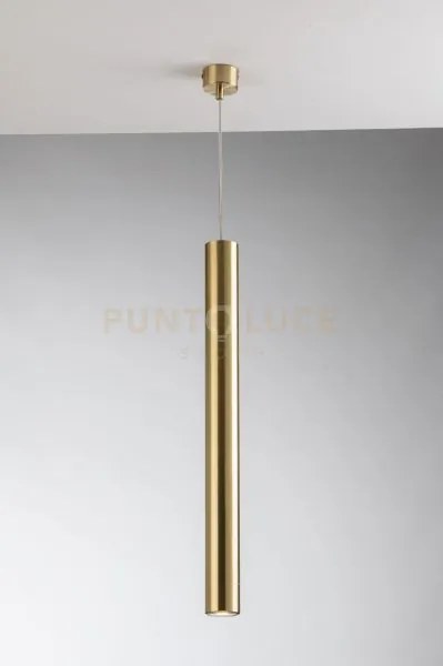Lampadario a sospensione fluke tonda oro 1 luce attacco gu10 5,5x5,...