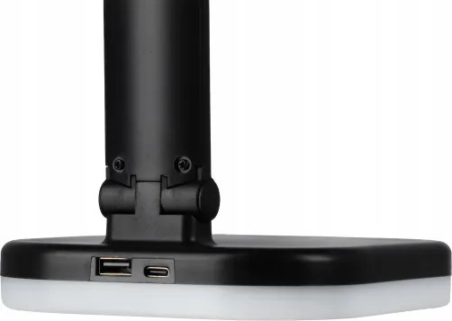 Lampada da tavolo dimmerabile LED RGBW con ricarica wireless LED/7W/5V USB nera