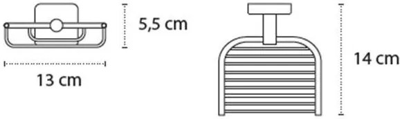 New Line Dc31 Cestino Portaoggetti 13 cm Vasca Doccia In acciaio inox cromo