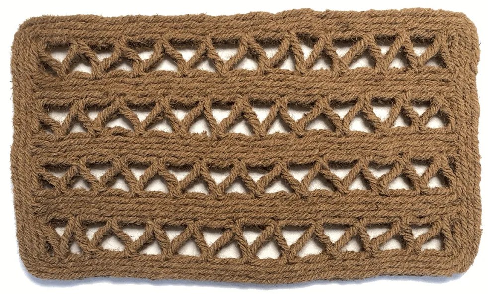 Zerbino Rettangolare in Fibra di Cocco Intrecciato a Mano – 90x50 cm – Made in India