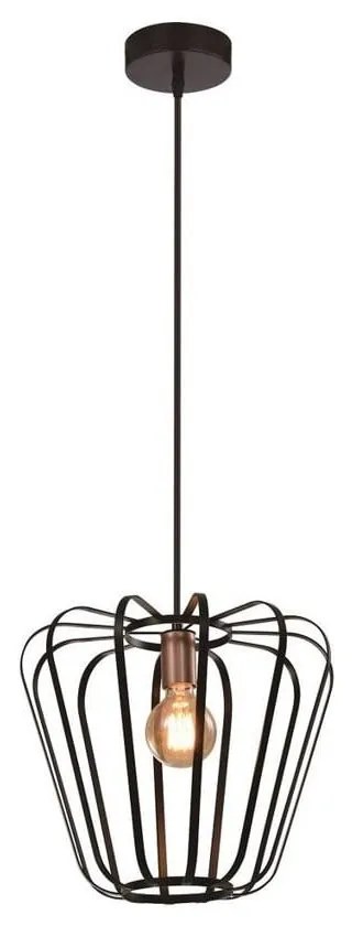 Apparecchio a sospensione in metallo nero ø 35 cm Jonas - Candellux Lighting