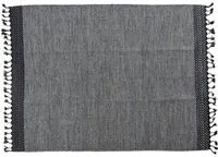 Tappeto moderno Dallas, stile kilim, 100% cotone, grigio, 170x110cm