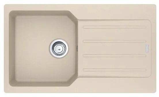 Lavello sopratop 1 vasca con gocciolatoio laterale destro o sinistro FRANKE City fragranite L 50 x L 86 cm avena