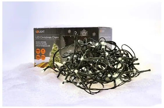 Solight 1V101-WW-Catena LED natalizia da esterno 100xLED/8 funzioni IP44 13m bianco caldo