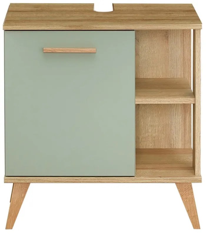 Mobile verde sotto il lavabo in rovere 60x65 cm Set 963 - Pelipal